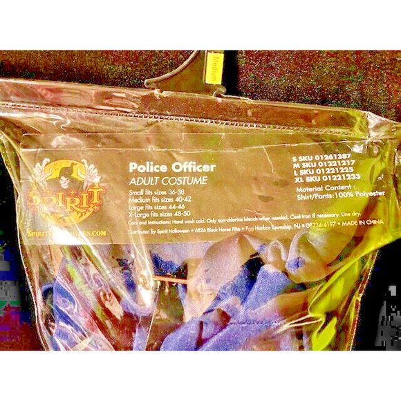 Halloween Police Officer Cop Uniform Costume Size Medium From Spirit - Picture 3 of 16